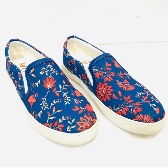 Sam Edelman “Peony” Floral Slip On Sneakers - EUC - Picture 1 of 8